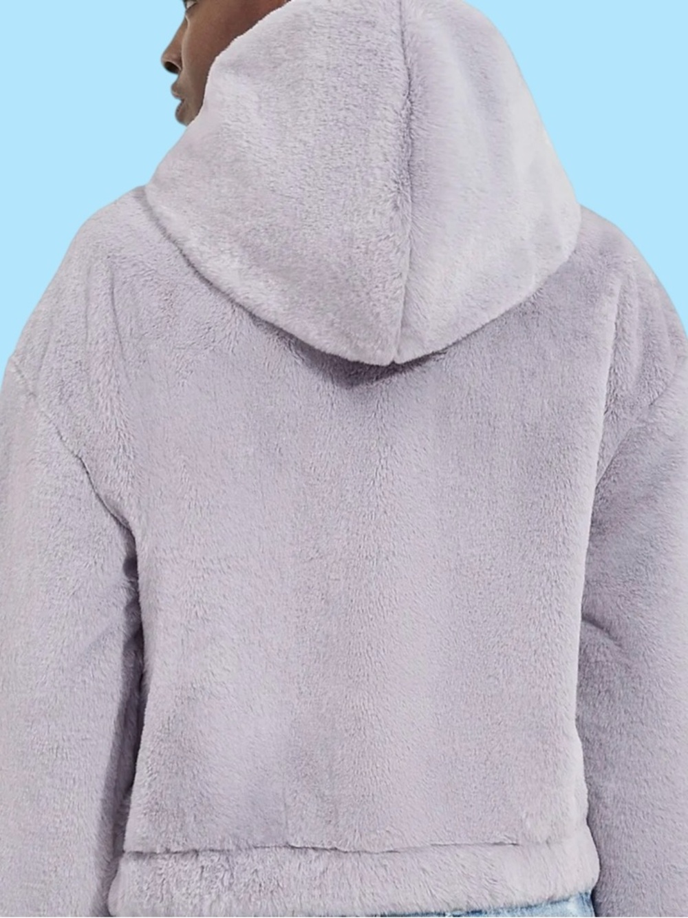 UGG-Mandy Faux Fur Zip Hoodie-Cloudy Grey - Picture 2 of 6